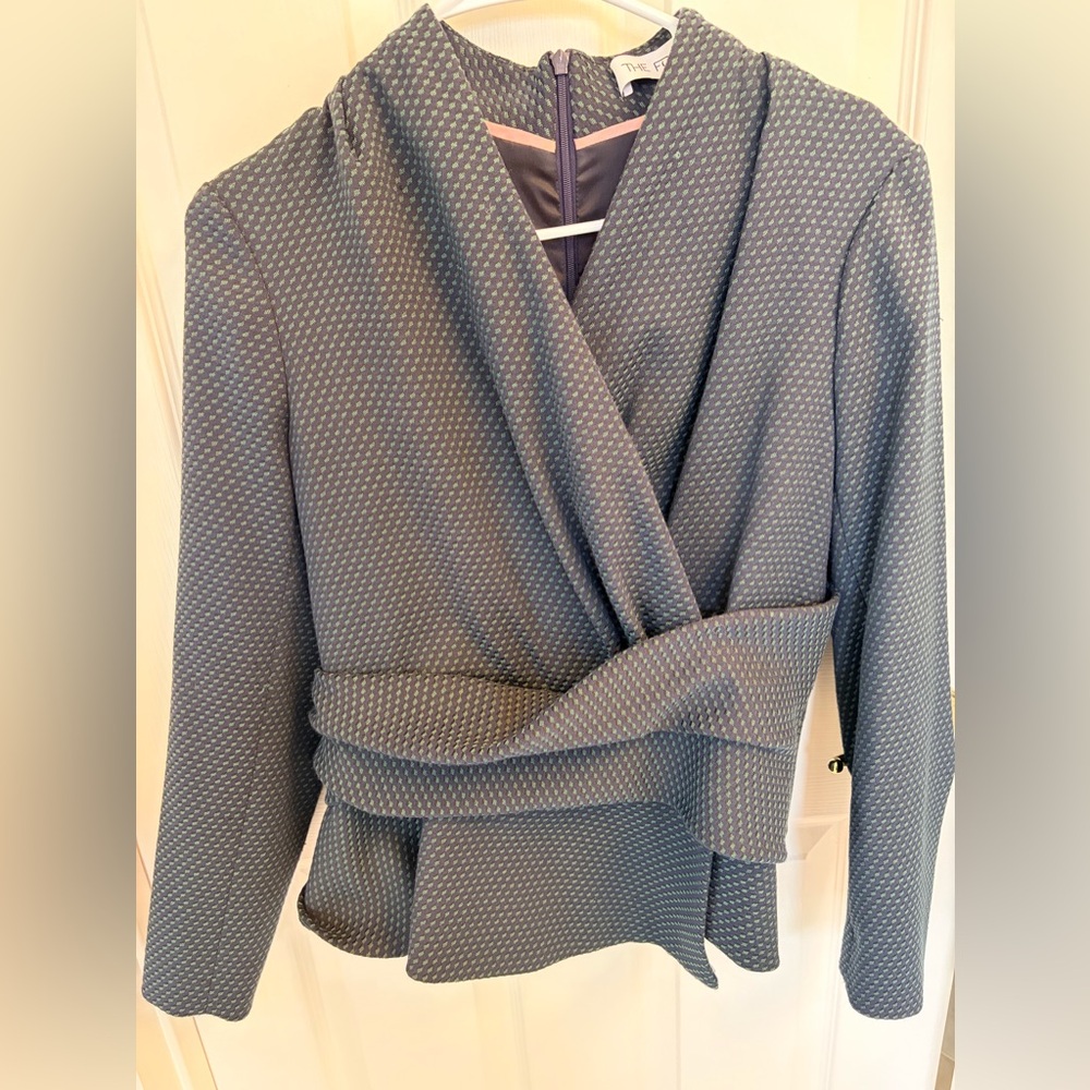The Fold Belleville top in teal/green blue